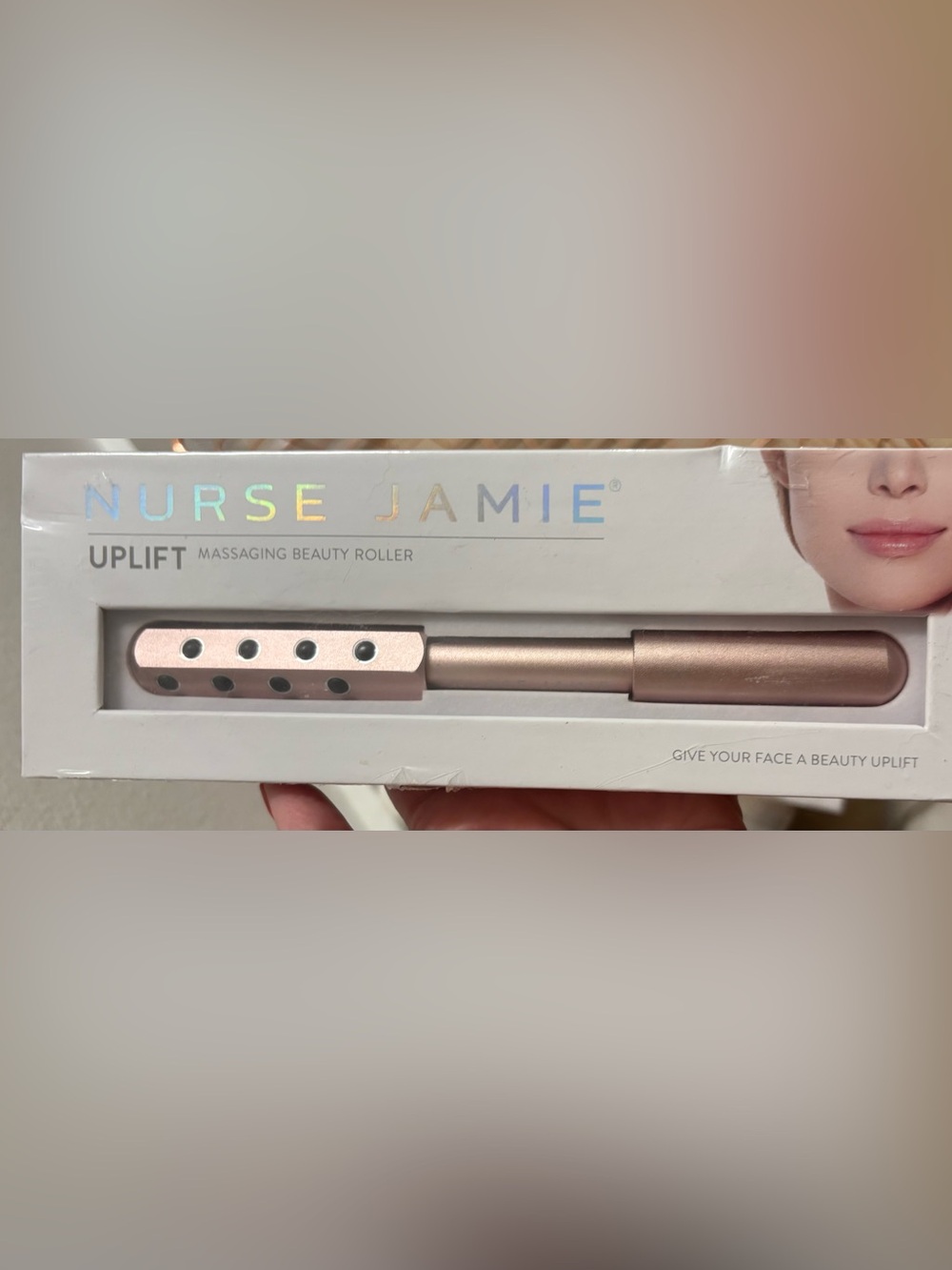 Nurse Jaime Uplift Massaging Beauty Roller Rose Gold Facial Toning New Sealed